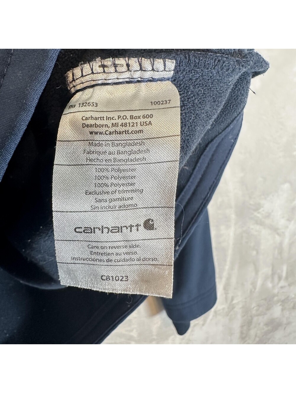 Carhartt Jacket Womens Medium Blue Scrub Softshell Rugged Flex Fleece Modern Fit - Picture 8 of 8